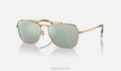 sl Ray-Ban moški 4. julij omejeno sončna očala polirano zlato/srebro VB061557