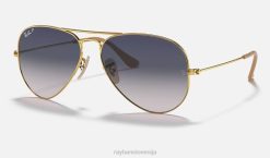 sl Ray-Ban moški aviator gradient sončna očala polirano zlato/modro/sivo VB06530