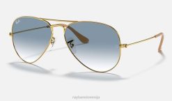 sl Ray-Ban moški aviator gradient sončna očala polirano zlato/svetlo modra VB06526