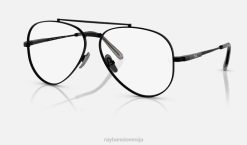 sl Ray-Ban moški aviator ii optika iz titana očala polirana črna VB062148