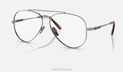 sl Ray-Ban moški aviator ii optika iz titana očala polirano srebro VB062146