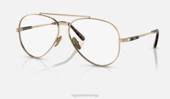 sl Ray-Ban moški aviator ii optika iz titana očala polirano zlato VB062145