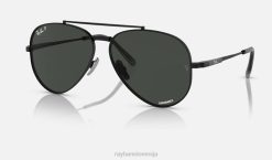 sl Ray-Ban moški aviator ii titanium sončna očala polirana črna/temno siva VB061469