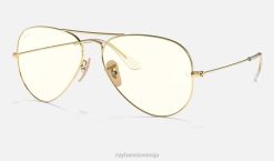 sl Ray-Ban moški aviator jasno evolve sončna očala polirano zlato/sivo fotokromatsko VB06933