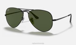 sl Ray-Ban moški aviator metal ii sončna očala polirano črno/zeleno VB06700