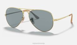 sl Ray-Ban moški aviator metal ii sončna očala polirano zlato/svetlo modra VB06701