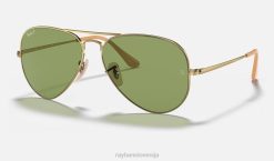 sl Ray-Ban moški aviator metal ii sončna očala polirano zlato/zeleno VB06703