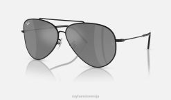 sl Ray-Ban moški aviator vzvratno sončna očala polirana črna/srebrna VB0643