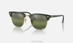 sl Ray-Ban moški clubmaster chromance sončna očala polirana zelena na zlati/srebrni/zeleni VB06571