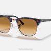 sl Ray-Ban moški clubmaster fleck sončna očala polirano rjava/modra/svetlo rjava VB06718