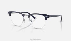 sl Ray-Ban moški clubmaster kovinska optika očala polirana modra na srebru VB062200