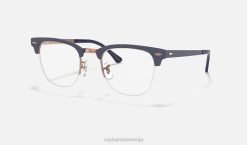 sl Ray-Ban moški clubmaster kovinska optika očala polirana modra VB062197