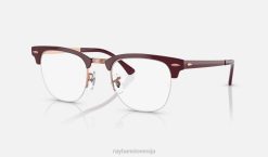 sl Ray-Ban moški clubmaster kovinska optika očala polirano bordo na rožnatem zlatu VB062199