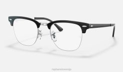 sl Ray-Ban moški clubmaster kovinska optika očala polirano črno na srebru VB062195