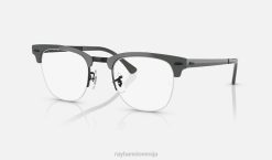 sl Ray-Ban moški clubmaster kovinska optika očala polirano sivo na črnem VB062202