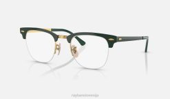 sl Ray-Ban moški clubmaster kovinska optika očala polirano zeleno na zlatu VB062201