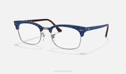 sl Ray-Ban moški clubmaster kvadratna optika polirana modra VB061894 očala