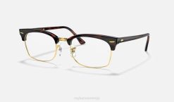 sl Ray-Ban moški clubmaster kvadratna optika polirana želva VB061889 očala