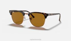 sl Ray-Ban moški clubmaster marmor sončna očala polirana havana/rjava VB06631