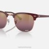 sl Ray-Ban moški clubmaster metal chromance sončna očala polirano bordo na rožnato zlato/zlato/rdečo VB06584