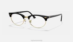 sl Ray-Ban moški Clubmaster ovalna optika očala polirana črna VB062397
