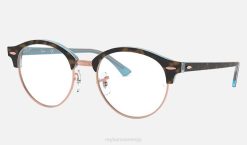 sl Ray-Ban moški clubround optika polirana havana na svetlo modri barvi VB061870 očala