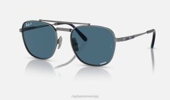 sl Ray-Ban moški frank ii titanium sončna očala polirana gunmetal/modra VB06462