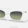 sl Ray-Ban moški gospa burbank sončna očala polirana bela/zelena letnica VB061155