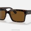 sl Ray-Ban moški inverness sončna očala polirana havana na prozorno rjavo/rjavo VB06813
