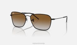 sl Ray-Ban moški karavan vzvratno sončna očala polirana črna/rjava VB06114