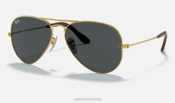 sl Ray-Ban moški kolekcija letalec sončna očala polirano zlato/modro/sivo VB06906
