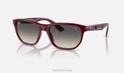 sl Ray-Ban moški kolekcija rb4404m scuderia ferrari sončna očala polirana temno rdeča/siva VB06332