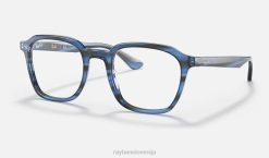 sl Ray-Ban moški optika rb5390 očala polirana črtasto modra VB062350