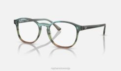 sl Ray-Ban moški optika rb5417 očala polirano črtasto modro/zeleno VB061621