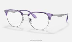 sl Ray-Ban moški optika rb6396 očala polirana prozorna vijola na srebru VB062122