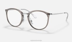 sl Ray-Ban moški optika rb7140 očala polirana prozorno siva VB061601