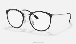 sl Ray-Ban moški optika rb7140 očala polirano črno na prozornem VB061603