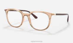 sl Ray-Ban moški optika rb7190 očala polirana svetlo rjava VB062446