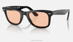 sl Ray-Ban moški originalne oprane leče Wayfarer sončna očala polirana črna/roza VB06401