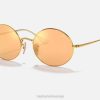sl Ray-Ban moški ovalno 1970 ogledalo evolve sončna očala polirano zlato/oranžno fotokromatsko VB061133