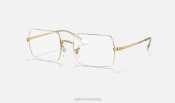 sl Ray-Ban moški rb1969v pravokotnik očala polirana bela VB062361