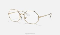 sl Ray-Ban moški rb1972v osmerokotnik očala polirano zlato VB062388