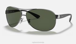 sl Ray-Ban moški rb3386 sončna očala polirana pištola/zelena VB06809