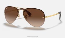 sl Ray-Ban moški rb3449 sončna očala polirano zlato/rjavo VB06681