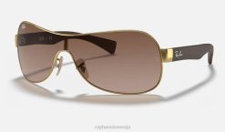 sl Ray-Ban moški rb3471 sončna očala polirano zlato/rjavo VB06802