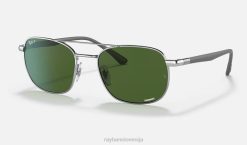 sl Ray-Ban moški rb3670ch barvnost sončna očala polirana srebrna/temno zelena VB061185
