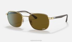 sl Ray-Ban moški rb3670ch barvnost sončna očala polirano zlato/rjavo VB061181