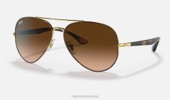 sl Ray-Ban moški rb3675 sončna očala polirano zlato/roza/rjavo VB061291