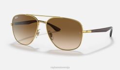 sl Ray-Ban moški rb3683 sončna očala polirano zlato/rjavo VB061306