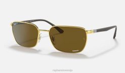 sl Ray-Ban moški rb3684ch barvnost sončna očala polirano zlato/rjavo VB061318